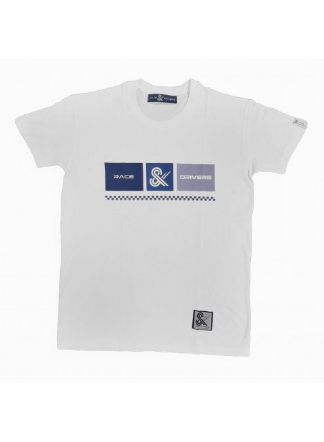 T-SHIRT BLANC BLOC DAMIER...